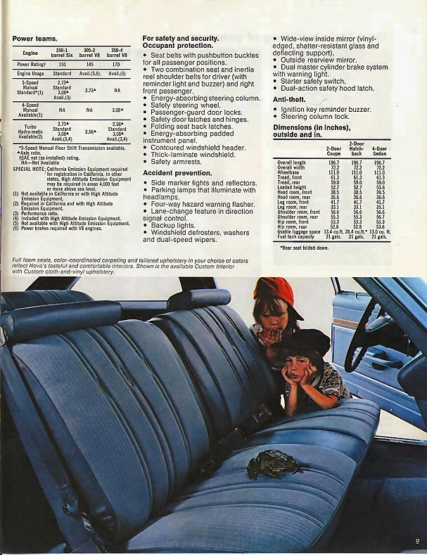 1977 Chevrolet Nova Brochure Page 12